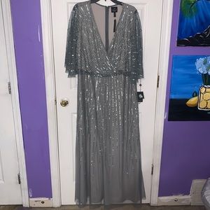 COPY - Never worn Adrianna Papell pewter silver dress